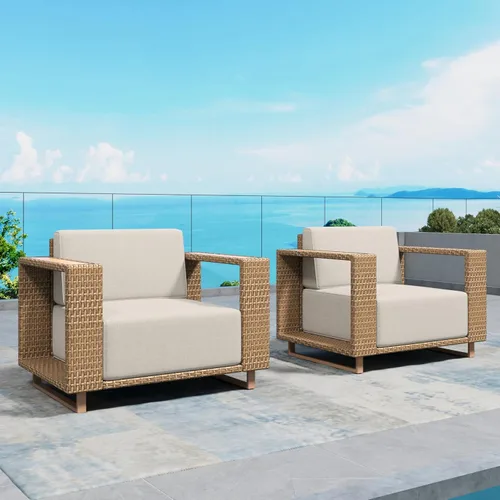 Vista 15 de SUNSHINE VALLEY 8 muebles seccionales de patio con cojín de 10 pulgadas de Beige-seccional