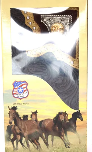 Vista 4 de West Star - Billetera para hombre, estilo de chequera, larga, plegable, con o sin pelo de vaca, 202D Cowboy Prayer Deep Coffee, Billetera