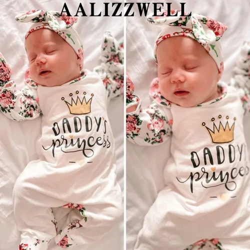 Vista 2 de Aalizzwell Ropa de verano con diadema para bebé niña