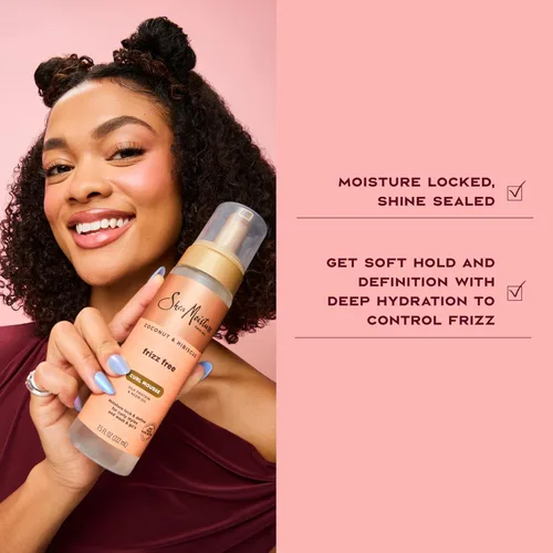 Vista 11 de Espuma para rizos SheaMoisture de coco y hibisco para control del encrespamiento con manteca de karité 7.5 oz