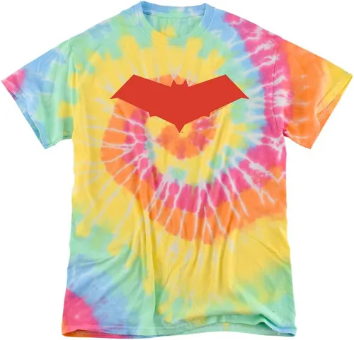 Vista 11 de Popfunk Camiseta de superhéroe Jason Todd de Red Hood Tie Dye negro monocromático