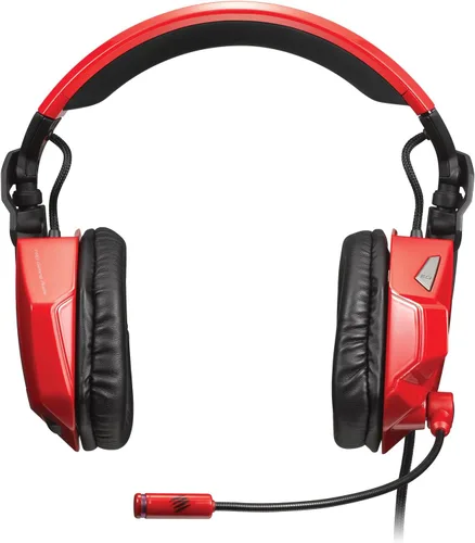 Vista 2 de Mad Catz FREQ5 - Auriculares estéreo para juegos para PC y Mac color rojo