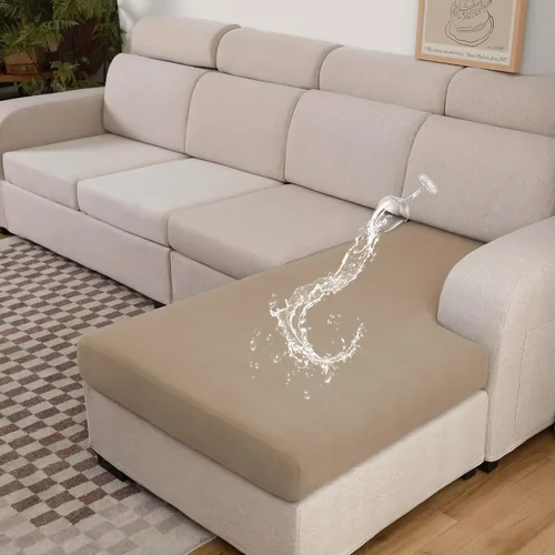 Vista 21 de Fundas de cojín impermeables para sofá, fundas de asiento de sofá, fundas de cojín individuales elásticas para sofá seccional, fundas protectoras