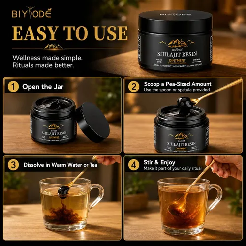 Vista 3 de Resina Shilajit pura del Himalaya de 600 mg 50 porciones con ácido fúlvico y más de 85 minerales traza suplemento energético vegano sin OMG