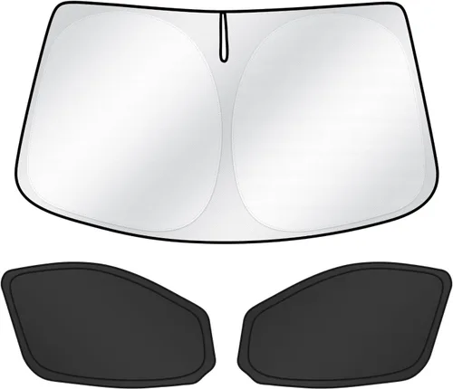 Vista 129 de T TGBROS Parasol para parabrisas para BMW X1 F48 2016 2017 2018 2019 2020 2021 2022 para ventana de automóvil, con bloqueo UV grueso y opaca