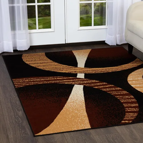 Vista 8 de Home Dynamix Premium Indus - Alfombra moderna para área, color azul medianoche, gris, 1'9"x7'2" Azul/Gris