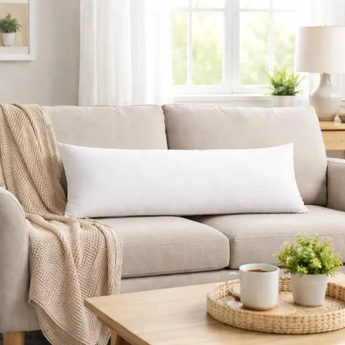 Vista 4 de Cojín rectangular de 14 x 36 pulgadas, relleno de poliéster de apoyo para lumbar, banco y fundas decorativas