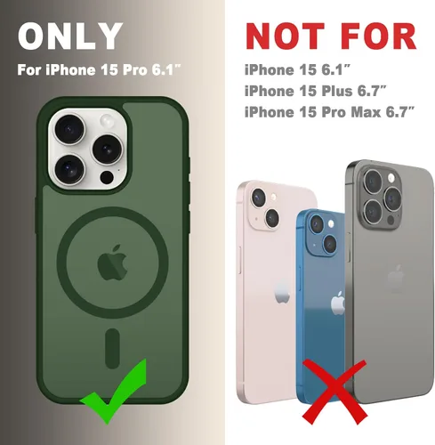 Vista 608 de Funda para Google Pixel 10 Pro XL, cubierta magnética mate, color negro Fit for MagSafe, Screen Protector included, Shockproof Military Grade