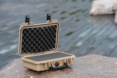 Vista 5 de MEIJIA Funda rígida protectora impermeable portátil para todo tipo de clima, funda para cámara pequeña, funda seca con espuma personalizable