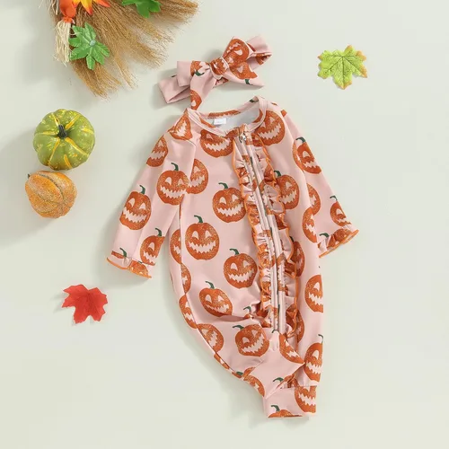 Vista 7 de Doisbetthsay Ropa de bebé recién nacida de Halloween, mameluco de manga larga para bebé, traje de Navidad