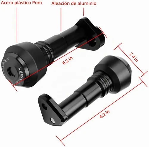 Vista 2 de Marco de protección contra caídas para motocicleta, protector de carenado, protector de almohadilla antichoque compatible con BMW G310R, G310GS Negro