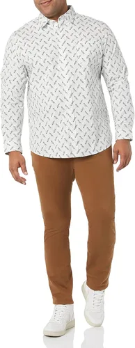 Vista 3 de Tienda Essentials Camisa de popelina elástica de manga larga para hombre