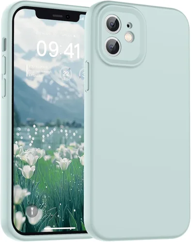 Vista 158 de SUPFINE - Funda diseñada para iPhone 12, silicona líquida premium con [forro de microfibra suave antiarañazos][protección de cámara mejorada], funda