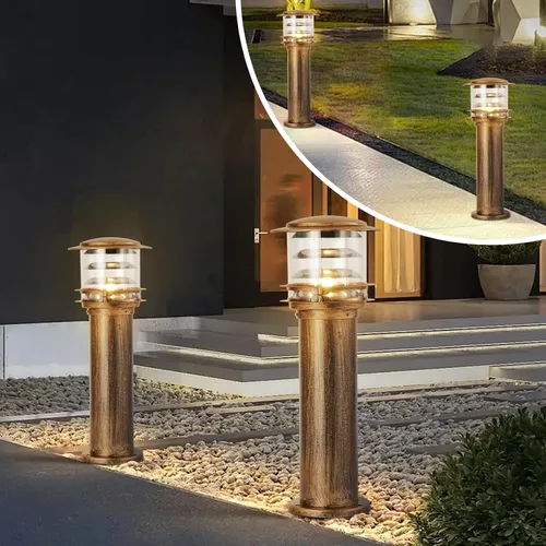 Vista 2 de SLAWA Tapas de poste al aire libre, luces de aluminio para caminos de paisaje, con pantalla acrílica, impermeable, columna, pilar, cerca, cubierta