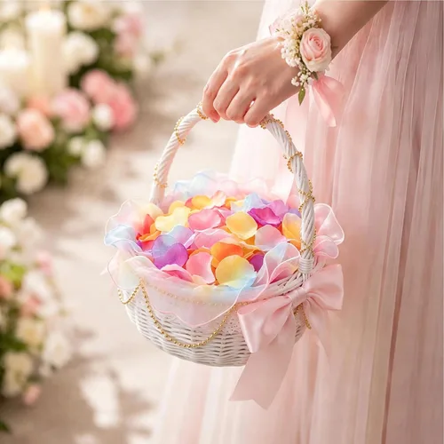 Vista 6 de Pétalos artificiales, 1000 pétalos de rosa de seda para decoración de bodas, fiestas, decoración del hogar