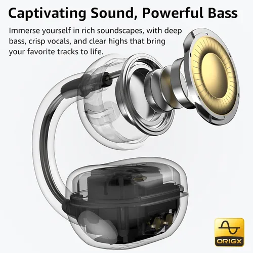 Vista 9 de TOZO OpenEarRing Open Ear Earbuds 40H Bluetooth 5.4 Lightweight Comfort