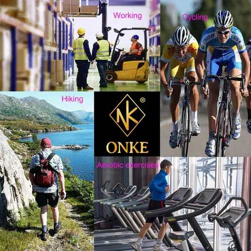 Vista 7 de ONKE - Calcetines de algodón absorbentes de humedad para entrenamiento, para hombre