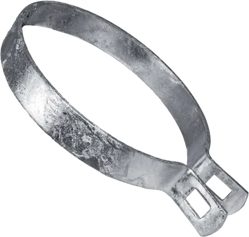 Vista 7 de Banda de soporte de 1-3/8 pulgadas para valla de eslabones de cadena, uso para poste de diámetro exterior de 1-3/8 pulgadas / tubería - Banda