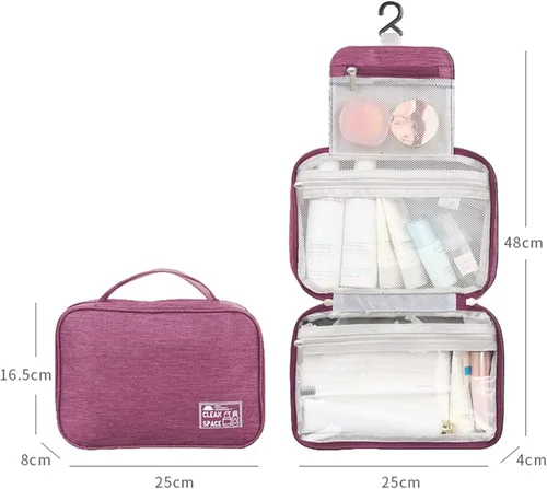 Vista 2 de Juego de neceser para mujer, para accesorios, bolsa de maquillaje, artículos de tocador de agua, contenedor de champú, artículos de aseo