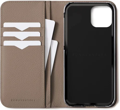 Vista 5 de BONAVENTURA 】Funda para iPhone 14 Noblessa Diary [Blanco x Etoupe] BODN14-WHET