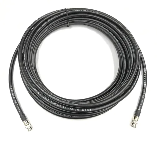 Vista 2 de Custom Cable Connection Cable de antena coaxial de baja pérdida de 20 pies BNC macho a BNC macho LMR400 veces para microondas de 50 ohmios