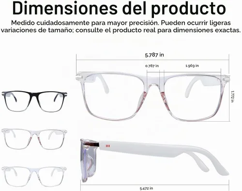 Vista 9 de Gafas inteligentes Bluetooth, traducción en tiempo real - Travel Gris