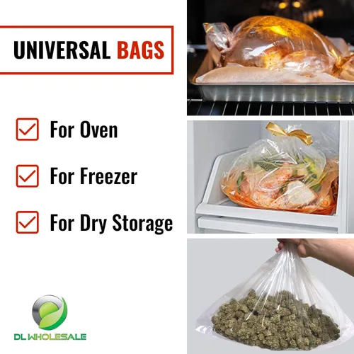 Vista 2 de BirdBags - Bolsas de pavo, 19 x 23.5 pulgadas, paquete de 25 unidades, plástico transparente, almacenamiento de alimentos, congelador, horno, pan