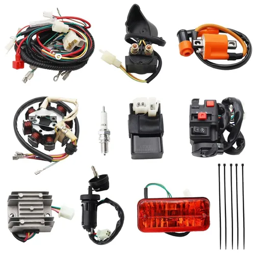Vista 13 de PRO BAT Arnés de cableado eléctrico completo Cable CDI Bobina Conjunto de estator de 8 polos para vehículos de 4 ruedas Stroke ATV Quad Pit Dirt