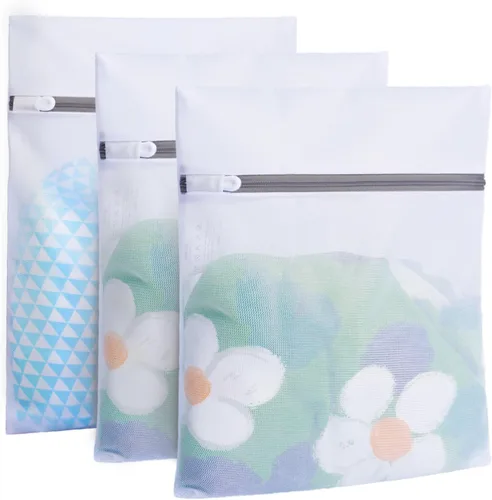 Vista 11 de BAGAIL Bolsas de lavandería de malla para lencería íntima y delicadas, 5 unidades (1XL, 2L, 2M)