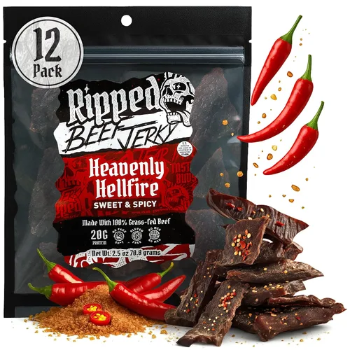 Vista 14 de Carne seca rasgada – 100% carne de res alimentada con hierba, 0.71 onzas de proteína, ingredientes reales, sin gluten, sin MSG, fabricado en Estados