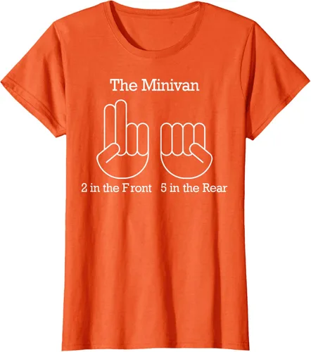 Vista 38 de The Minivan 2 In The Front 5 In The Rear Camiseta, Negro