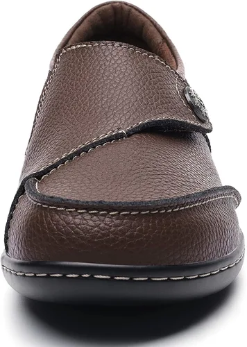 Vista 7 de Geoeleph Mocasines casuales para mujer, mocasines cómodos para caminar, mocasines de cuero para conducir