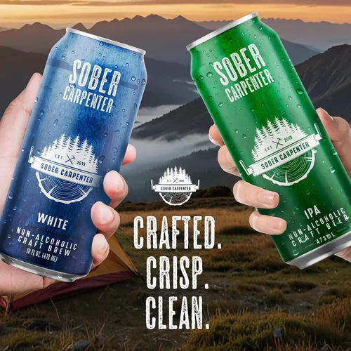 Vista 9 de SOBER CARPENTER - Cerveza sin alcohol de trigo blanco estilo belga, cerveza artesanal para todas las ocasiones, licores sin alcohol y alternativa al