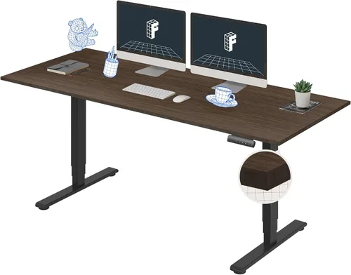 Vista 17 de FlexiSpot E6 Bamboo - Escritorio eléctrico de pie de 3 etapas con motor dual de 48 x 24 pulgadas, soporta 220 libras, altura ajustable con ajustes