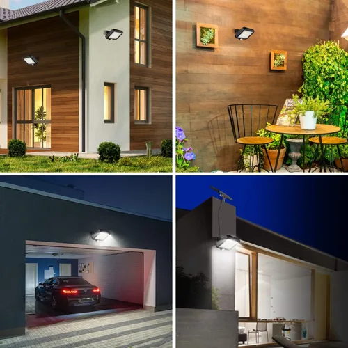 Vista 7 de MPJ Luz Solar para Exteriores, 56 LED Luz Solar Exterior con Detector de Movimiento, IP65 Impermeable, Ángulo de Iluminación de 120°, Luz Solar