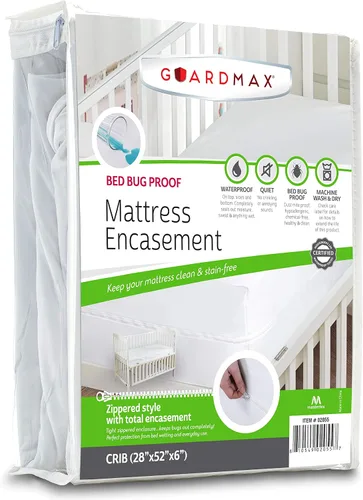 Vista 14 de Protector de colchón Guardmax con cremallera funda contra insectos para cama 100% impermeable suave, hipoalergénico y transpirable