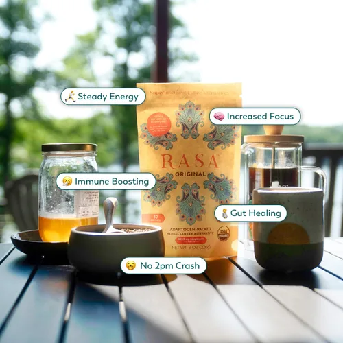 Vista 4 de Rasa Original (versión de dieta AIP) – Alternativa de café de hongos adaptogénicos Hecho para dieta de protocolo autoinmune – Sin solanáceas Sin