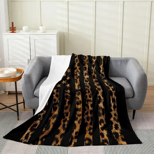 Vista 13 de Erosebridal Manta de franela de animales del bosque, 40 x 50 pulgadas, con temática de caza de osos, ciervos, lobos, manta de felpa mullida