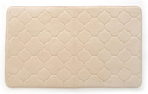 Vista 6 de Tapete de baño de espuma viscoelástica bordada con tecnología Water Shield, 17 x 24 pulgadas, angora