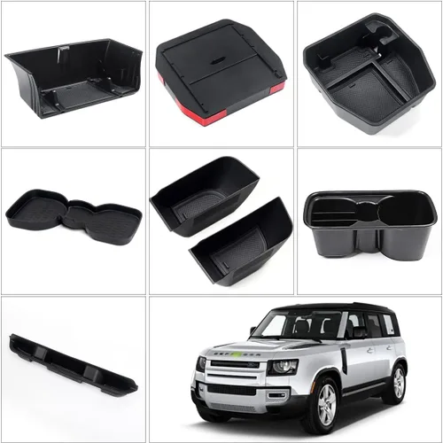 Vista 7 de Karltys Organizador Oculto de Consola Central para Accesorios Land Rover Defender Defender 90 110 130 2020-2025 2026 Caja de Almacenamiento Oculta