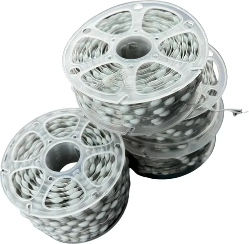Vista 3 de DC12V WS2811/WS2812 Cadena de luces de píxeles de guijarro Seed Pixel Roll 1000LEDS 50m Cadena de luces de hadas 5cm de separación para decoración