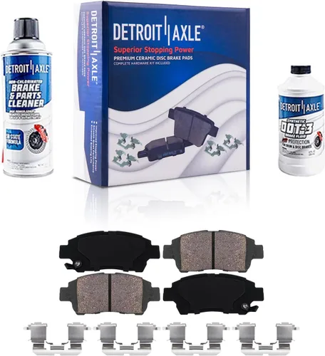 Vista 33 de Detroit Axle - Kit de freno delantero de 4 piezas para Dodge Caravan Plymouth Voyager 1991-1995 1991-1993 Grand Voyager, rotores de freno de disco