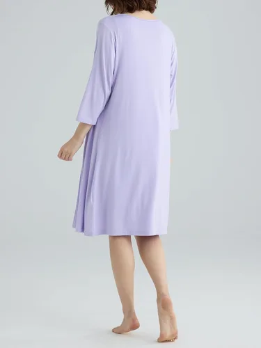 Vista 3 de Latuza Conjunto de camisón y bata de viscosa para mujer con botones delanteros