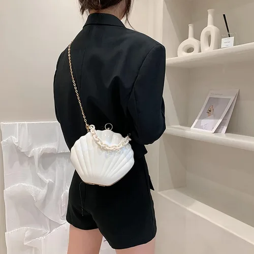 Vista 5 de Van Caro - Bolso de hombro cruzado de piel sintética con purpurina para mujer