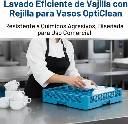 Vista 7 de Carlisle FoodService Products OptiClean - Extensor de estante de vidrio dividido de 36 compartimentos para lavavajillas comerciales, extensor