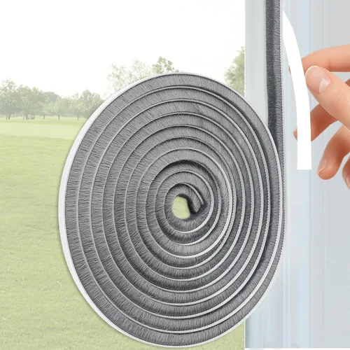 Vista 9 de Burlete para Puerta de 33 Pies Resistente a la Intemperie. Burlete Autoadhesivo Insonorizado para Ventanas Corredizas y Marcos de Puertas, 0.35
