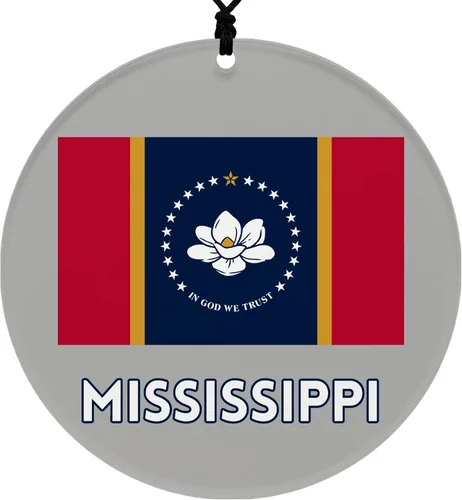 Vista 22 de Missouri Christmas Ornament - Festive Design Featuring State Flag - 2026 Hanging Acrylic Disc Decoration for Tree - Unique and Home Decor