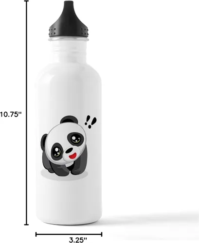 Vista 6 de CafePress Excited Panda - Botella de agua de acero inoxidable (1,0 L)