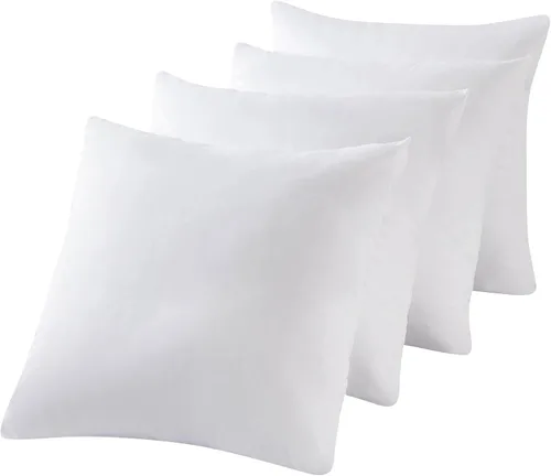 Vista 3 de Paquete de 4 protectores de almohada impermeables a prueba de plumas con cremallera de 20 x 20 pulgadas, fundas de almohada con cremallera
