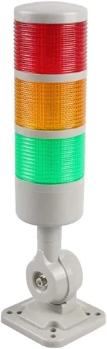 Vista 7 de Luces de Torre de Señal LED Apilables, Lámpara de Torre Columna de Advertencia de Señal Industrial Luces Andon con Base Giratoria, Luz Intermitente